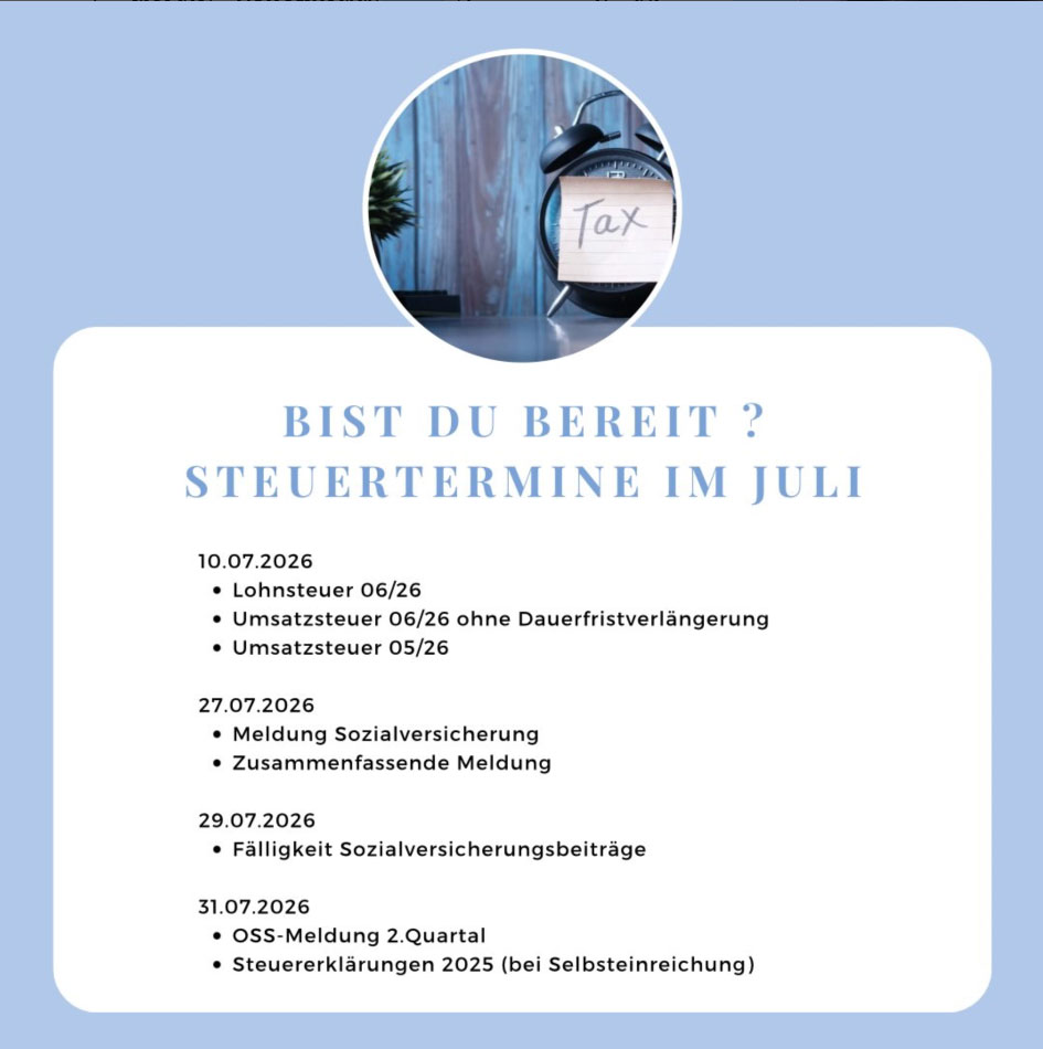 steuertermine juli